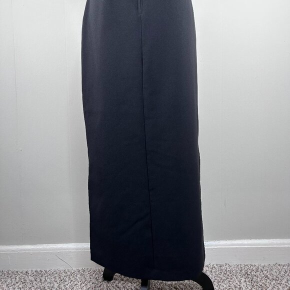 VTG Tracy Evans Maxi Pencil Skirt Women's 9 Black Business Office Side Slit USA - Picture 5 of 15